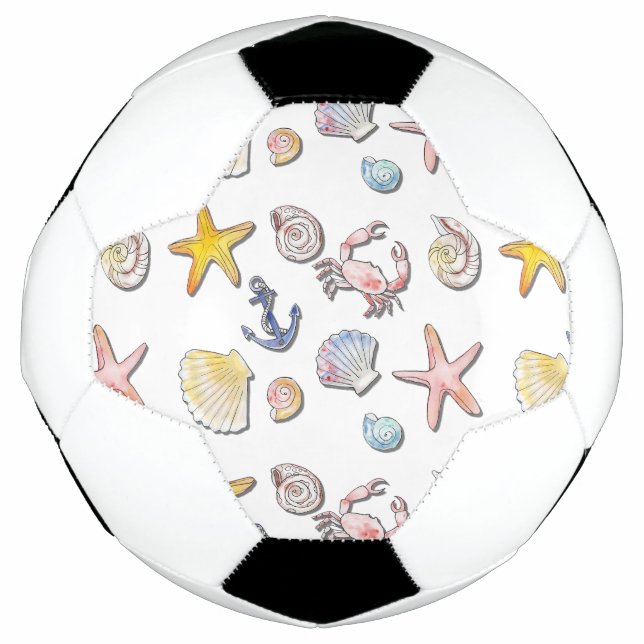 Einfache Niedliche Strandgestaltung Fußball (Vorderseite)
