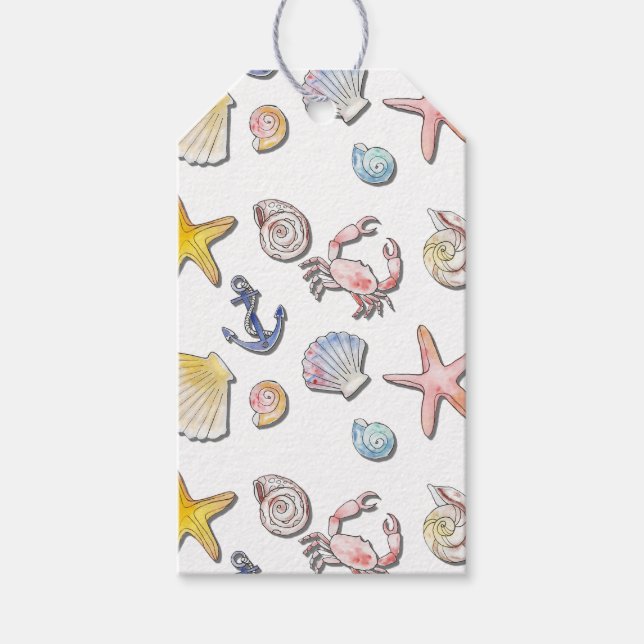Einfache Niedliche Strandgestaltung Geschenkanhänger (Vorderseite)