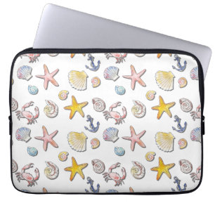 Einfache Niedliche Strandgestaltung Laptopschutzhülle