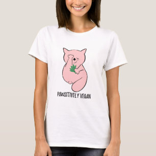 Einfache niedliche vegetarische Katze T-Shirt