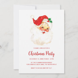 Einfache Niedliche Vintage Weihnachtszeit Einladung