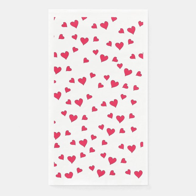 Einfache, Niedliche Whimsical Minimalistisch Heart Serviette (Vorderseite)