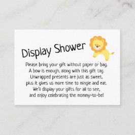 Einfache No Wrap Baby Duschkarte mit Löwe Begleitkarte