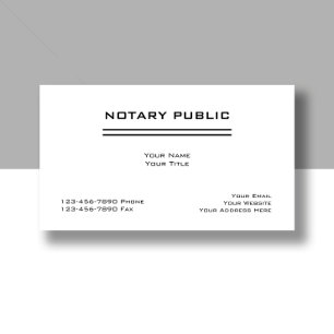 Einfache Notar-Visitenkarten Visitenkarte
