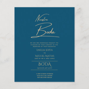 Einfache Nuestra BODA Spanischer Hochzeitstext nur