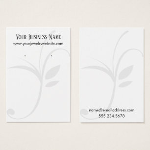 Einfache Off-White-Leaf-Ohrring-Display-Karten