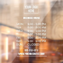Einfache Öffnungszeiten von Firmenlogos