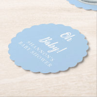 Einfache Oh Baby Light Blue Baby Dusche für Jungen