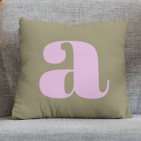 Einfache Olive und Lilac Bold Retro Monogram Initi
