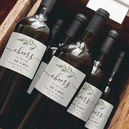 Einfache Olive-Zweigstelle Weinetikett