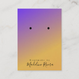 Einfache Ombre Artisan Earring Display Cards Telefonnummerkarte