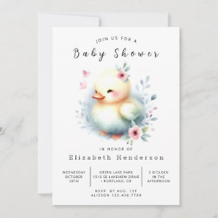 Einfache Online Duck Baby Dusche Einladung