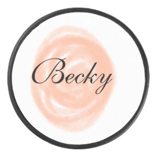 einfache orang pastellfarbene Aquarellfarbe Ihren  Eishockey Puck