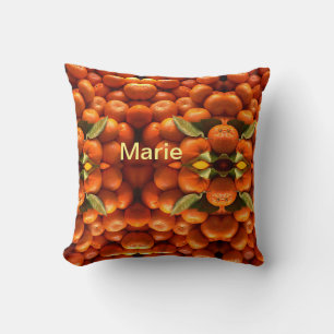 Einfache Orange Frucht hinzufügen Name minimal ben Kissen