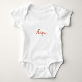 Einfache Orange Personalisiert Name Baby Strampler