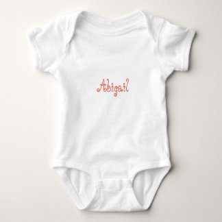 Einfache Orange Personalisiert Name Baby Strampler