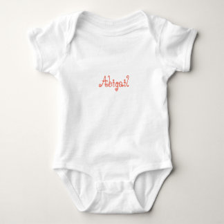 Einfache Orange Personalisierter Name Baby Strampler
