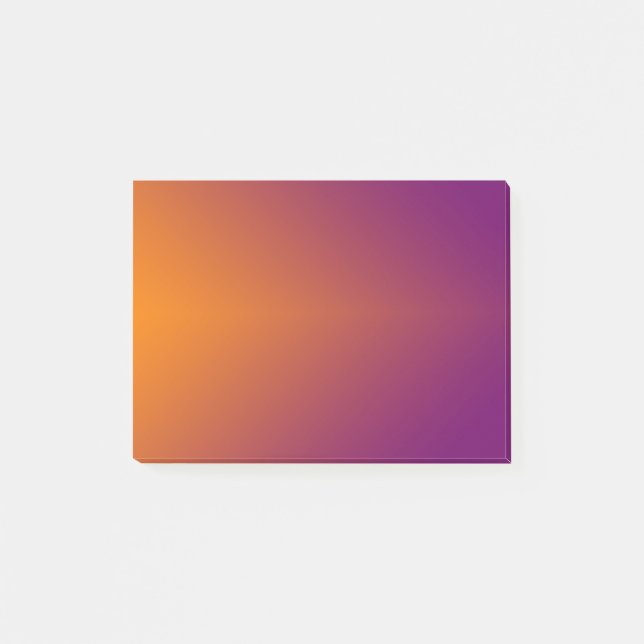 Einfache Orange zu Lila Post-it Klebezettel (Vorderseite)