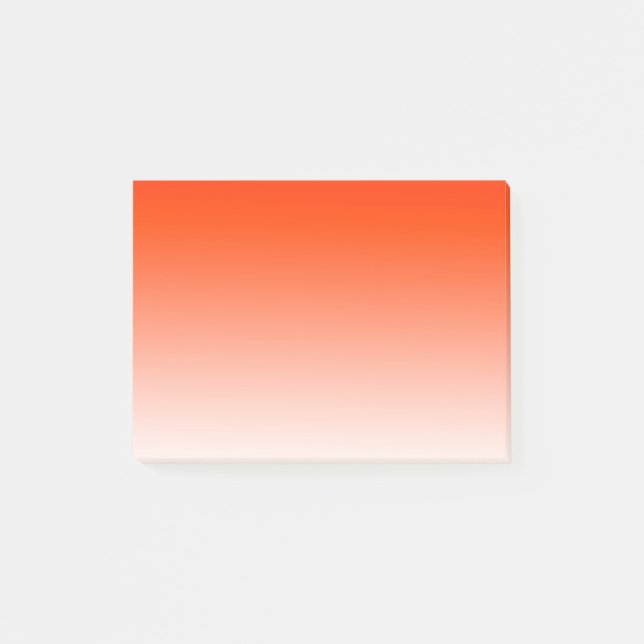 Einfache Orange zum Weiß Post-it Klebezettel (Vorderseite)