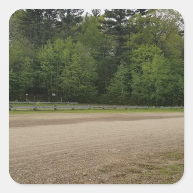 Einfache Orte Quadratischer Aufkleber (Vorderseite)