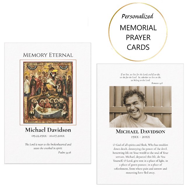 Einfache orthodoxe Christliche Beerdigungskarte Platzkarte (Von Creator hochgeladen)