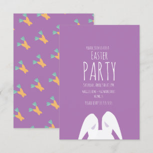 Einfache Osterparty Karotten Hase Eventeinladung Einladung