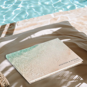 Einfache Ozean-Sommer-Strand-Schicksalshochzeit Gästebuch