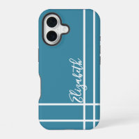 Einfache ozeanblaue minimalistische Damen mit indi