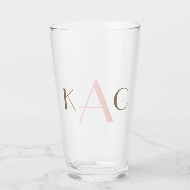 Einfache Paare Erste und Letzte-Namen-Initialen Ho Glas (Vorderseite)