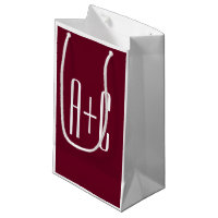 Einfache Paare Initialen | White & Burgund