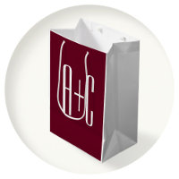 Einfache Paare Initialen | White & Burgund