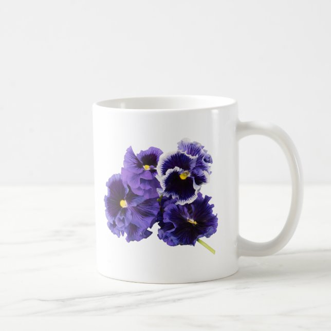 Einfache Pansy-Tasse - kein Text Tasse (Rechts)