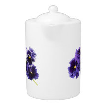 Einfache Pansy-Teekanne - kein Text