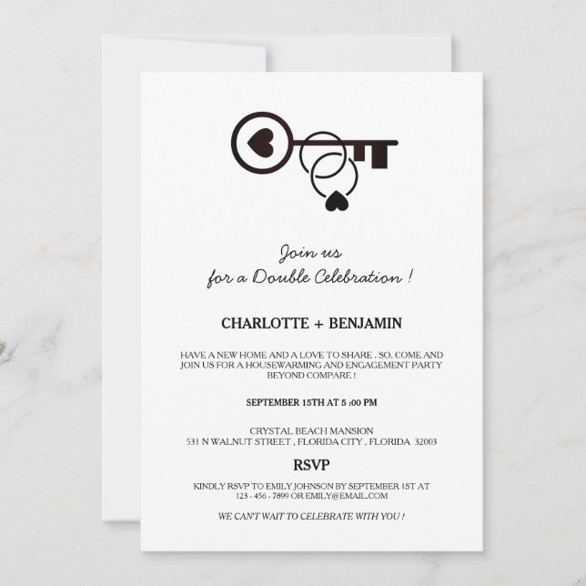 Einfache Partei für die Haushaltserwärmung und das Einladung (Vorderseite)