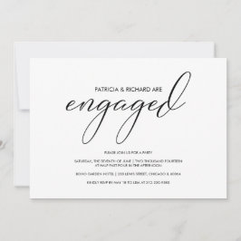 Einfache Partei für zeitgemäßes kalligrafisches En Einladung