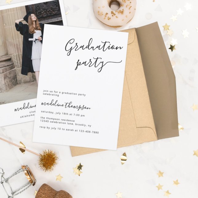 Einfache Party für Unis im Foto Einladung (Von Creator hochgeladen)