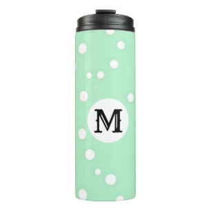 EINFACHE PASTEL GREEN MIT MONOGRAMM THERMOSBECHER