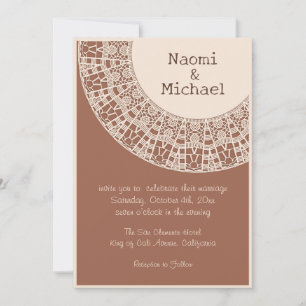 Einfache Pastel Terracotta mit Hochzeit Einladung