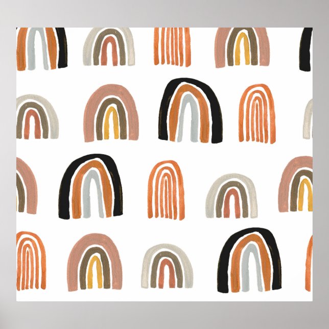Einfache Pastell Rainbow Kids Style Poster (Vorne)