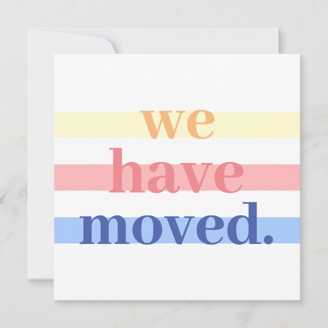 Einfache Pastelle, die wir bewegt haben Ankündigung (Vorderseite)