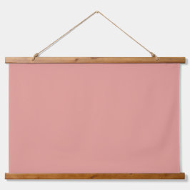 Einfache pastellene Flamingo-Rosa-Farbe Wandteppich Mit Holzrahmen