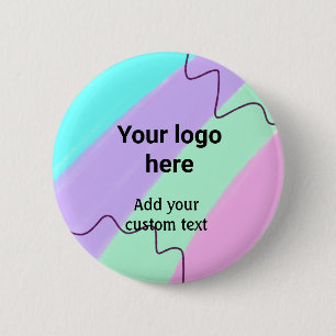 Einfache Pastellfarbe Logo und benutzerdefinierter Button