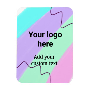 Einfache Pastellfarbe Logo und benutzerdefinierter Magnet