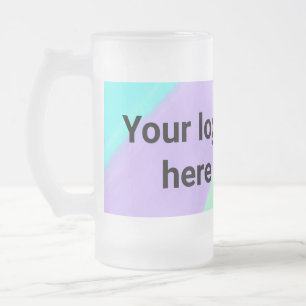 Einfache Pastellfarbe Logo und benutzerdefinierter Mattglas Bierglas