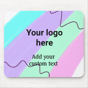 Einfache Pastellfarbe Logo und benutzerdefinierter Mousepad