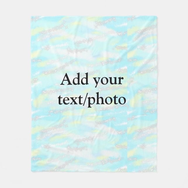 Einfache Pastellfarben Glitzer hinzufügen Foto Fleecedecke (Vorderseite)