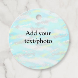 Einfache Pastellfarben Glitzer hinzufügen Foto Geschenkanhänger