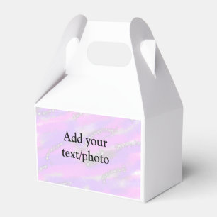 Einfache Pastellfarben Glitzer hinzufügen Foto Geschenkschachtel