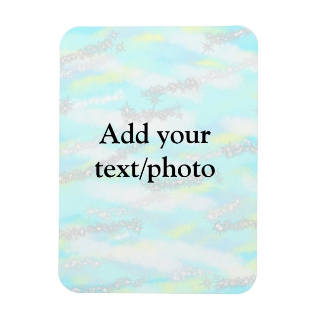 Einfache Pastellfarben Glitzer hinzufügen Foto Magnet (Vertikal)