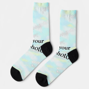 Einfache Pastellfarben Glitzer hinzufügen Foto Socken